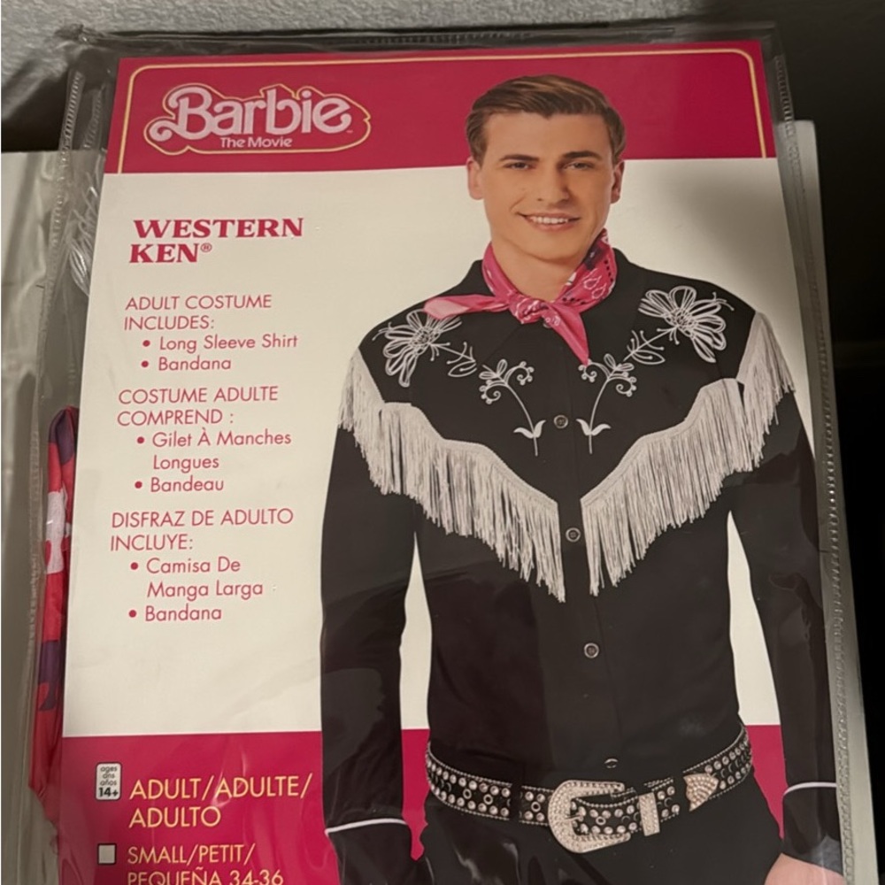 Barbie Western Ken Outfit with Pink Bandana